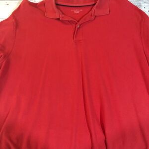Covington Red Fitted Button Down Polo Shirt